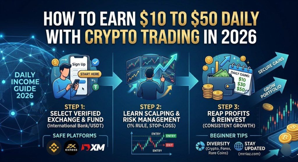 Earn $10 to $50 Daily with Crypto Trading 2026