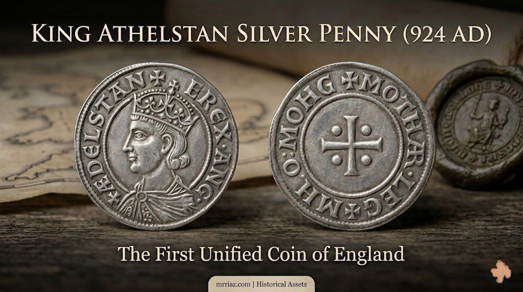 King Athelstan Silver Penny 924 AD First British Coin