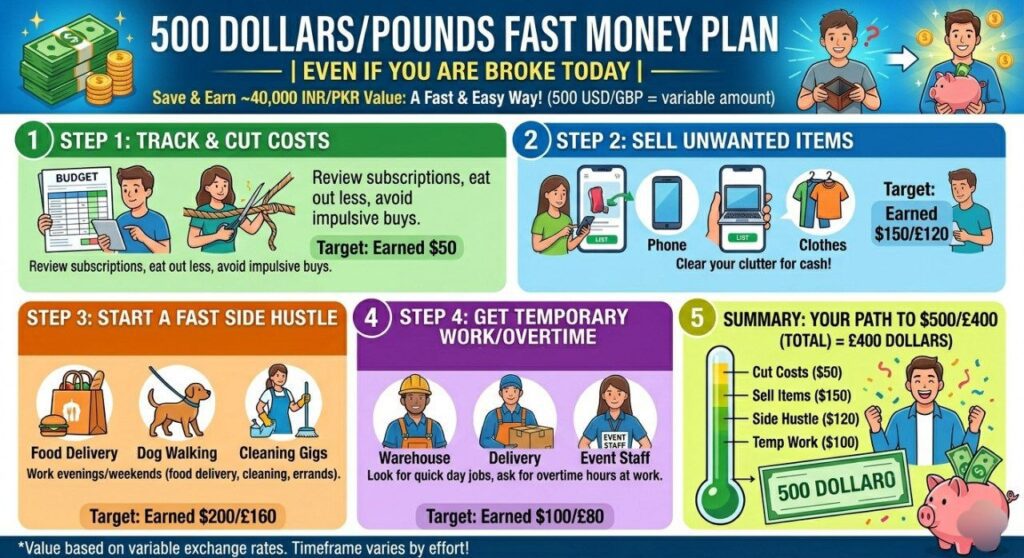 how to save 500 dollars fast money plan