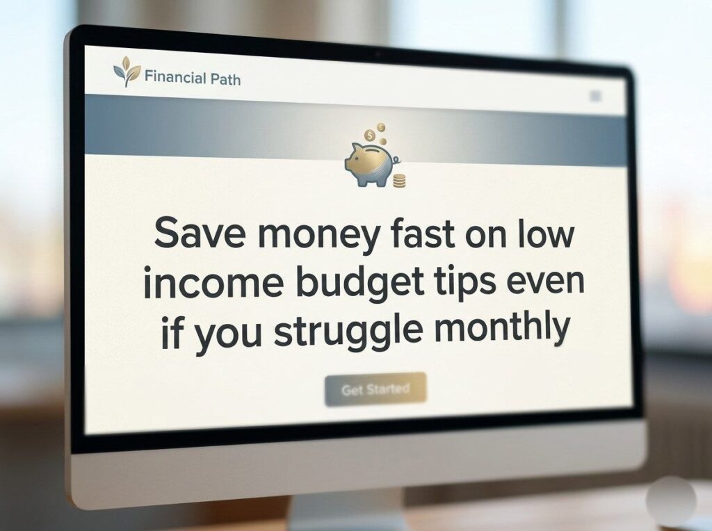 save money fast on low income budget tips